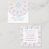 平和フローラ曼荼羅ヨガ瞑想 スクエア名刺 (正面/裏面)