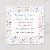 平和フローラ曼荼羅ヨガ瞑想 スクエア名刺 (裏面)