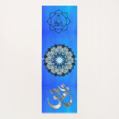 平和ブルーオムマンダラブッダ ヨガマット (裏面)