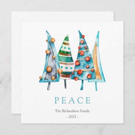 平和ベビードードルパインクリスマスツリーギフト シーズンカード (正面/裏面)