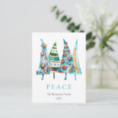 平和ベビードードルパインクリスマスツリーギフト シーズンポストカード (スタンド正面)