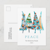 平和ベビードードルパインクリスマスツリーギフト シーズンポストカード (正面/裏面)