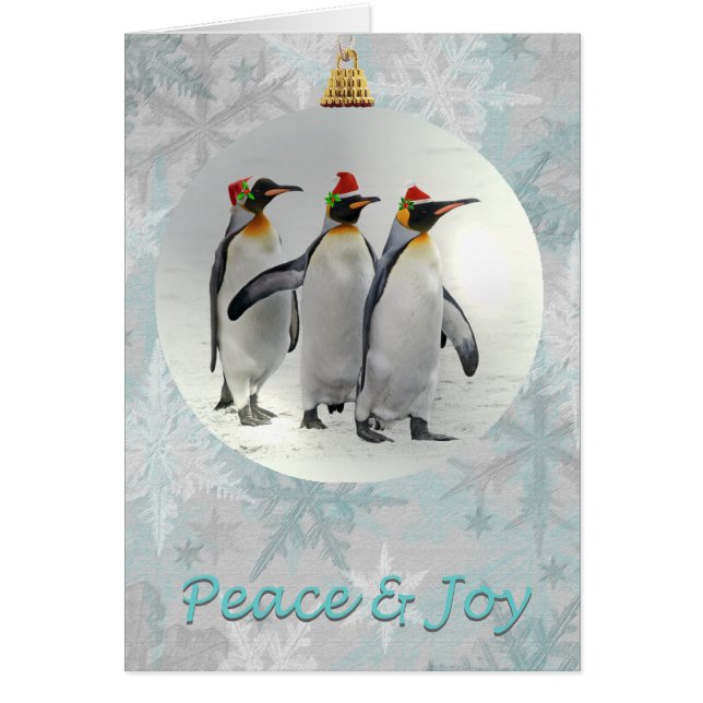 平和ペンギンのクリスマスカード (正面)