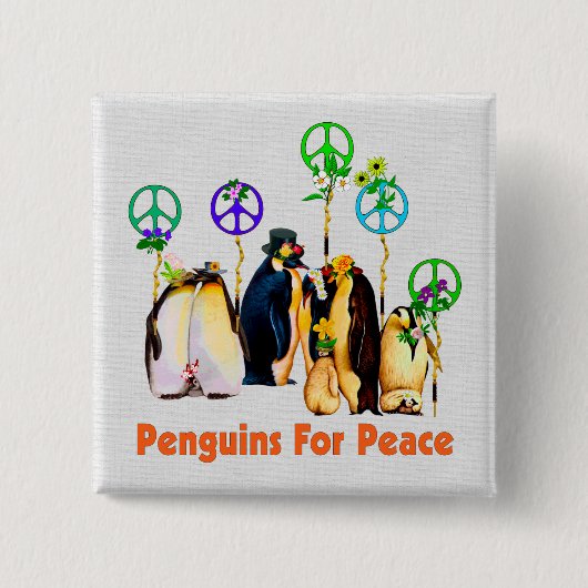 平和ペンギン 缶バッジ (正面)