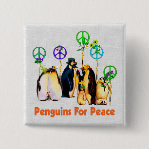 平和ペンギン 缶バッジ