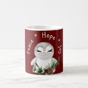 平和ホープ喜び仮面ペンギン コーヒーマグカップ