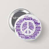 平和ボタン – 紫 缶バッジ (正面&裏面)