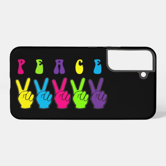 平和ポップ・アートのの手 SAMSUNG GALAXYケース (裏面横)