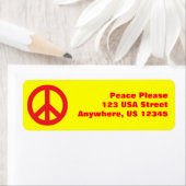 平和ポップ・アートの標識 ラベル (インサイチュ)