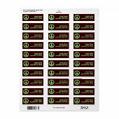 平和ポップ・アートの標識 ラベル (フルシート)