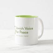 平和マグのためのユダヤ人の声 ツートーンマグカップ (正面右)