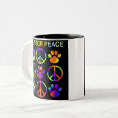 平和マグのための足 ツートーンマグカップ (正面左)