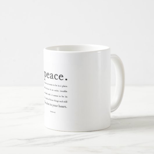 平和マグの定義 コーヒーマグカップ (正面右)