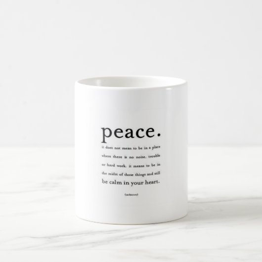 平和マグの定義 コーヒーマグカップ (中央)