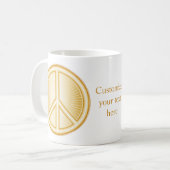 平和マンダラ コーヒーマグカップ (正面左)