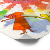 平和ミックスメディアのアートワークを受け入れる ポスター (角)