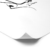 平和ミニマリストのアラビア書道سلامサラム ポスター (角)