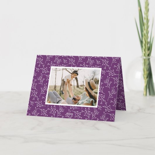 平和モダンと喜びの写真コラージュ シーズンカード (裏面)