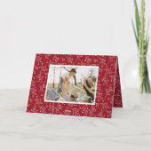 平和モダンと喜びの写真コラージュ シーズンカード (裏面)