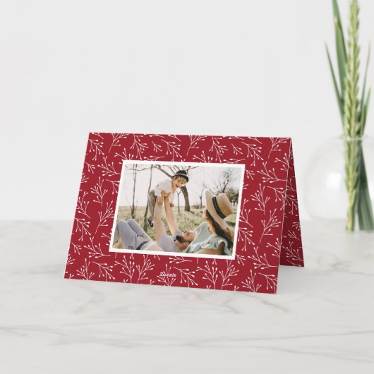 平和モダンと喜びの写真コラージュ シーズンカード (裏面)