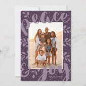 平和モダンと喜びクリスマススタイリッシュの梅の写真 シーズンカード (正面)