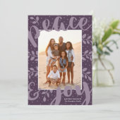 平和モダンと喜びクリスマススタイリッシュの梅の写真 シーズンカード (スタンド正面)