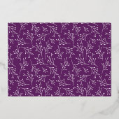 平和モダンと喜び6フォトパープルと金ゴールド 箔シーズンカード (裏面)