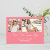 平和モダンアウト2写真2022卒業ピンク 案内状 (スタンド正面)