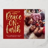 平和モダンオンアース写真 箔シーズンカード (正面)