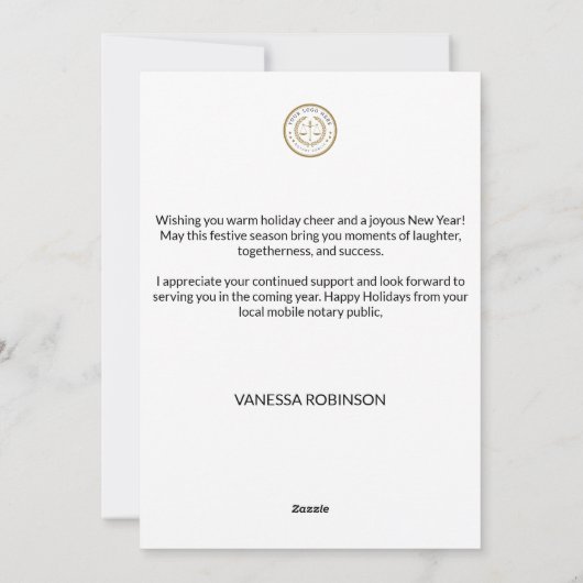 平和モダンオン・アース白文字公証人写真 シーズンカード (裏面)