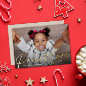 平和モダンハートラブホリデーフォトゴールドフォイル 箔シーズンカード