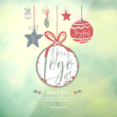 平和モダンラブフォトオーナメントイラストレーションロゴ ウィンドウサイン (シート3)