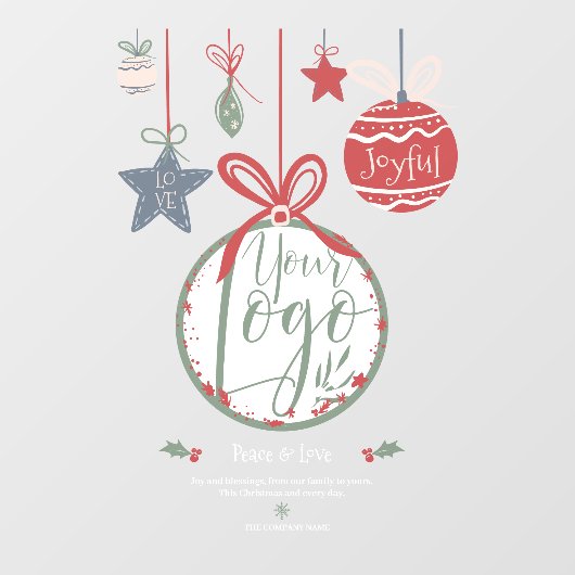 平和モダンラブフォトオーナメントイラストレーションロゴ ウィンドウサイン (シート)