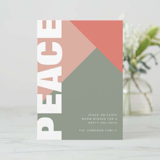 平和モダン写真コラージュ シーズンカード (スタンド正面)