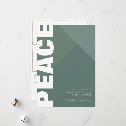 平和モダン写真コラージュ シーズンカード (正面/裏面インサイチュ)