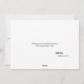 平和モダン希望ラブフォトクリスマス シーズンカード (裏面)