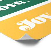 平和モダン愛のクリスマス ポスター (角)