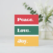 平和モダン愛のクリスマス ポストカード (スタンド正面)