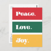 平和モダン愛のクリスマス ポストカード (正面/裏面)