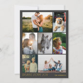 平和モダン愛の喜び複数の写真クリスマス シーズンカード (正面)