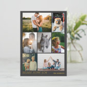 平和モダン愛の喜び複数の写真クリスマス シーズンカード (スタンド正面)