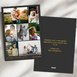 平和モダン愛の喜び複数の写真クリスマス シーズンカード