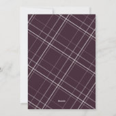 平和モダン5ミニマルフォトパープルクリスマス シーズンカード (裏面)