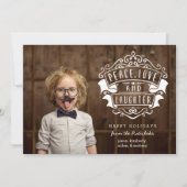 平和モダン、愛、笑いの写真 |白 シーズンカード (正面)