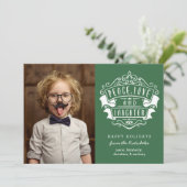 平和モダン、愛、笑いの写真 |緑 シーズンカード (スタンド正面)