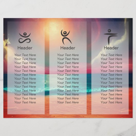 平和ヨガメディテーション月明るいスカイシートリフォールド (裏面)