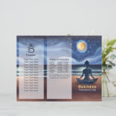 平和ヨガメディテーション月明るいスカイシートリフォールド (スタンド正面)