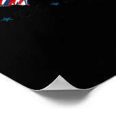 平和ラブアメリカサンフラワーUSA国旗の愛国心 ポスター (角)