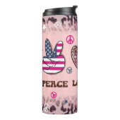 平和ラブアメリカ7月4日の独立記念日 タンブラー (回転左)