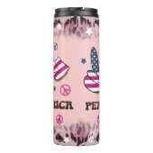 平和ラブアメリカ7月4日の独立記念日 タンブラー (裏面)